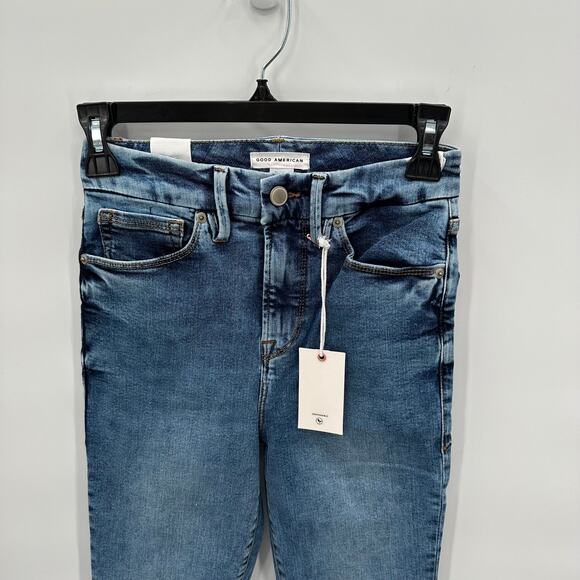 GOOD AMERICAN NWT Good Waist Crop in Blue633 // 0 - Picture 12 of 14